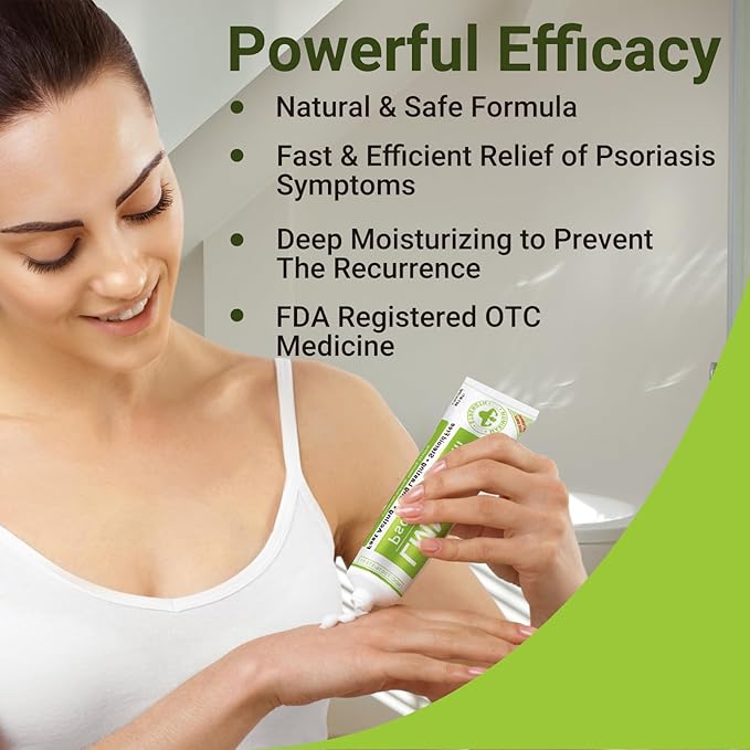 Psoriasis Cream, Maximum Strength Treatment Moisturizing Cream for Psoriasis, Dermatitis, Rash, Anti-Itch, Redness, Flaking, Scaling, Fast Acting Relief for Irritated, Dry Skin