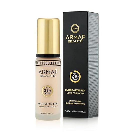 Armaf BeautΓ© Parfaite Fix Liquid Foundation Makeup: Full Coverage Liquid Foundation | Water Resistant, Lasts Up To 24 Hours | 27 ml/0.91 fl. Oz | Fair