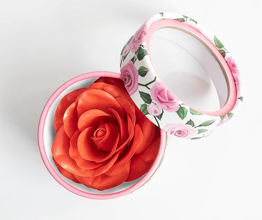 3D petal rose makeup blush gift highlighter Rare beauty blush rubor forma de rosa real rose flower red blush (Orange)