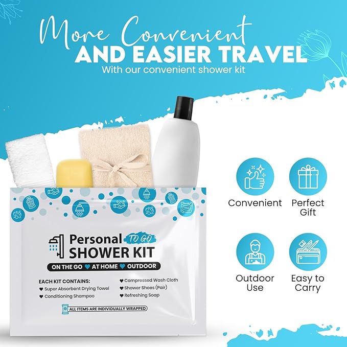 Compact Personal Shower Kit To-Goβ Your Hygiene Companion for Travel, Gym, and Outdoor Adventures (3)
