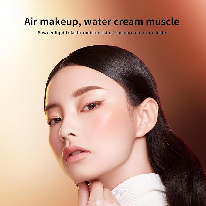 BLUE LOVE BB Cream Cushion Foundation - Lightweight, Waterproof, and Long-Lasting Tinted Makeup, Full Coverage CC Cream for Face & Mature Skin, Hydrating Liquid Foundation Concealer (01 Ivory White)