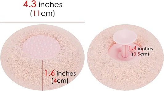 Bath Sponge Reusable Shower Brushes Soft Exfoliating Massage Bath Sponge Ball (Pink)