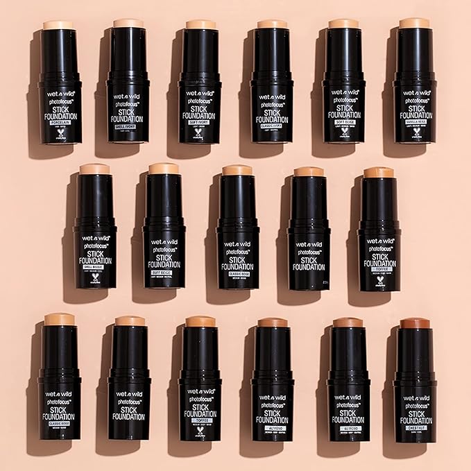 wet n wild Photo Focus Matte Foundation Stick Makeup, Soft Ivory | Vegan & Cruelty-Free