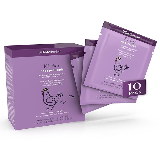 KP Bump Eraser Body Scrub with 10% AHA, Keratosis Pilaris Exfoliater with Glycolic and Lactic acids | Dermatologist Formulated β 10 Pack