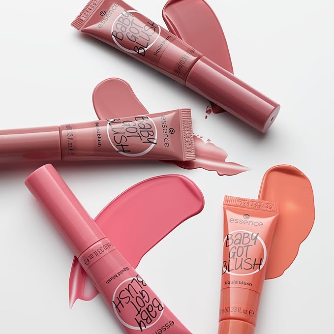 essence | Baby Got Blush Liquid Blush | Lightweight, Buildable, Radiant with Sponge Applicator | Vegan & Cruelty Free (40 | Coral Crush)