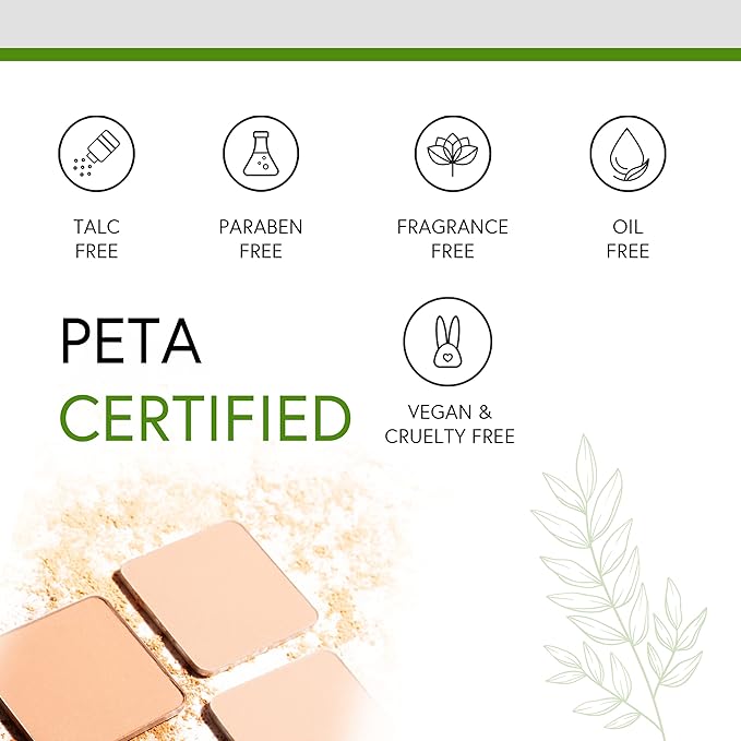 Honeybee Gardens Pressed Mineral Powder Foundation Refill, Fiji, Medium Tan Neutral Shade, Adjustable Coverage, Natural Finish, With Botanical Extracts And Vitamin E, 7.5g