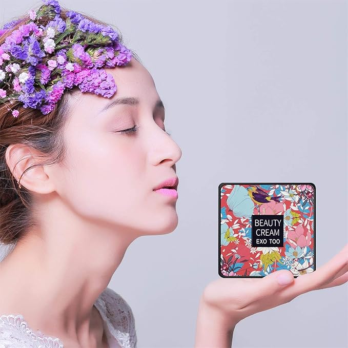 NUIBO 2 Pack Mushroom Head Air Cushion CC Cream Foundation, Moisturizing BB Cream, Long Lasting Matte Concealer with 2PCS Mushroom Head Sponges (Natural)β¦