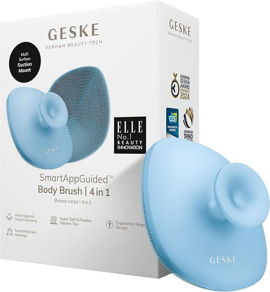 Body Brush | 4 in 1 | Cleansing Brush for The Entire Body | Professional Deep Cleaning | Soft Silicone Bristles | Ergonomic Two-Finger Design | Cleanses & Massages
