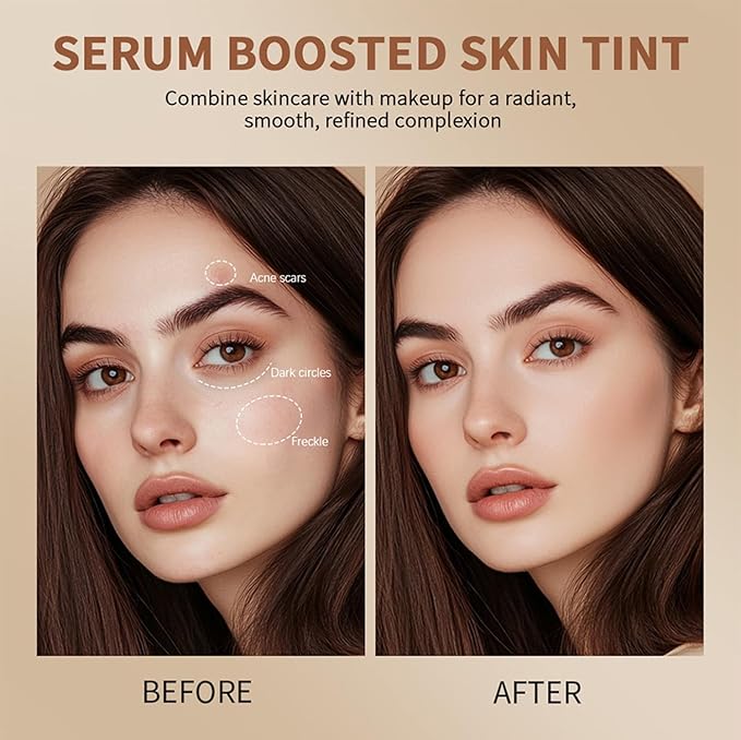 2 Pcs Foundation Stick Beauty Balm Serum Boosted Skin Tint Solid Tinted Moisturizing Serum Contour Stick Foundation for Women Natural Finish Makeup (#06, 0.63 OZ)