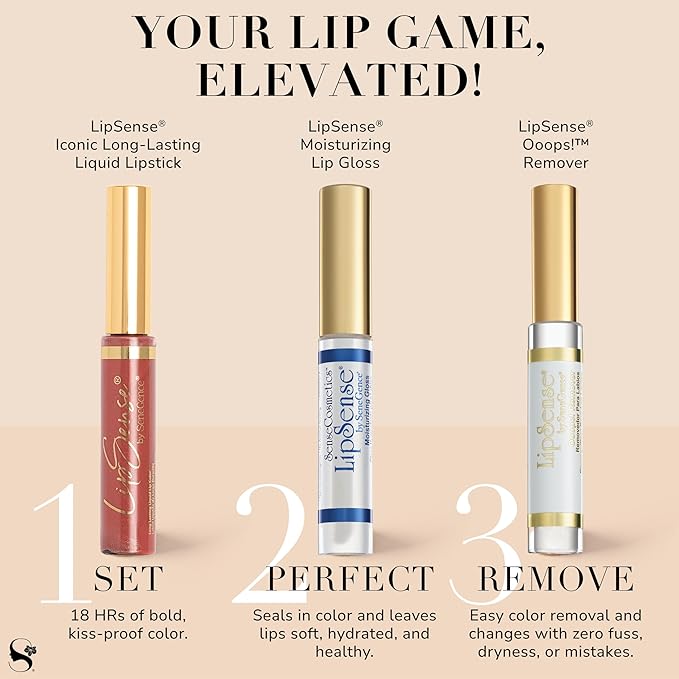 SeneGence LipSense Moisturizing Gloss β Hydrating, Long-Lasting Gloss with Shea Butter & Vitamin E, Vegan & Paraben-Free