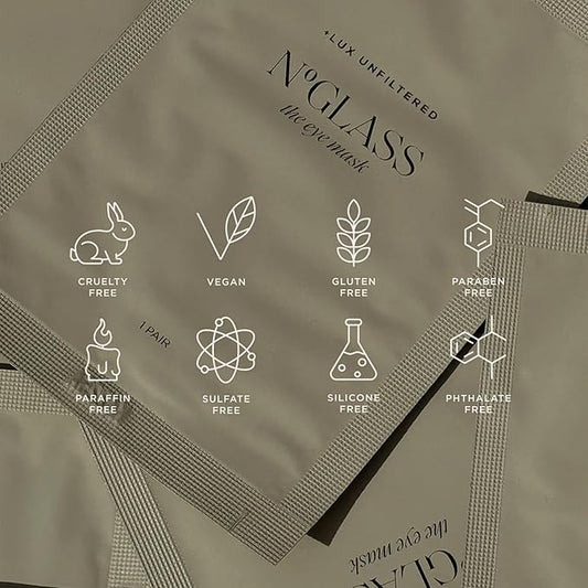 + Lux Unfiltered Cooling Under Eye Patches - Anti-Slip Caffeine Inflused Korean Eye Mask - Reduces Puffiness, Brightens, & Hydrates Skin - Fragrance Free, Vegan, & Cruelty Free - 10 Count