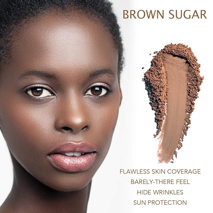 Bellaterra Cosmetics Mineral Powder Foundation | Long-Lasting All-Day Wear | Buildable Sheer to Full Coverage β Matte | Sensitive Skin Approved | Natural SPF 15 (Brown Sugar) 9 grams
