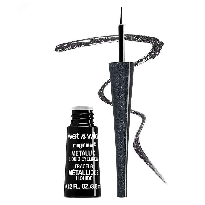wet n wild MegaLiner Liquid Eyeliner 2-Pack - Black and Metallic Cosmic Black