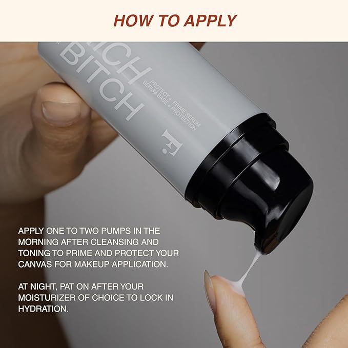 Freck Beauty RICH Beotch Hydrating Gripping Primer - Serum Makeup Primer, Lightweight Cream to Oil Texture, Moisture Barrier to Proctect and Balance Skin