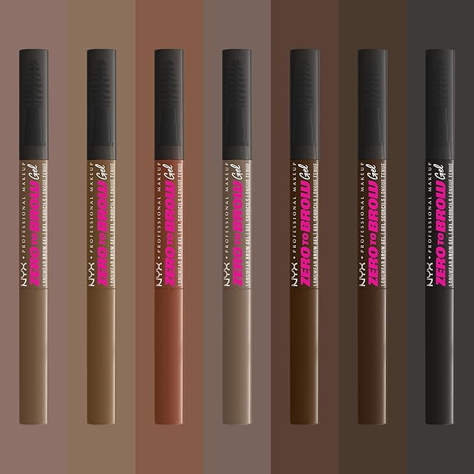 NYX PROFESSIONAL MAKEUP Zero to Brow, Longwear Eyebrow Gel, Chocolate