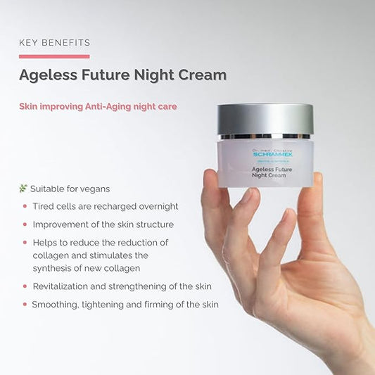 Ageless Future Night Cream (1.7 fl oz) - Skin Improving Anti-Aging Night Care β Regenerating Night Cream - with Vitamin A - Skin Care - Dr. Schrammek