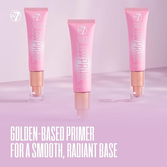 W7 The Fixer Glow Set - Makeup Primer & Setting Spray Duo for Radiant, Dewy Finish - Golden Sheer Coverage, Lightweight & Non-Sticky