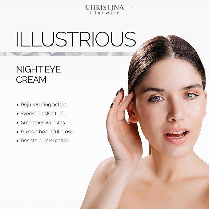 -CHRISTINA- Illustrious Night Eye Cream with Retinol and Vitamin C | Under Eye Cream Revitalizes, Brightens, Nourishes the Skin | Night Cream for All Skin Types 15ml