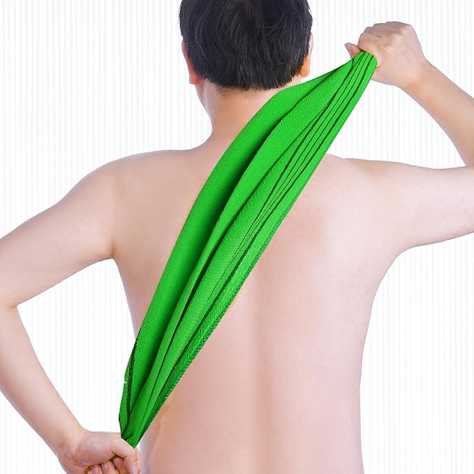 obmwang 2 Pieces Korean Exfoliating Washcloth Towel Long Bath Wash Cloths Exfoliating Shower Towel Skin Back Scrubber for Daily Shower Bathing Exfoliating