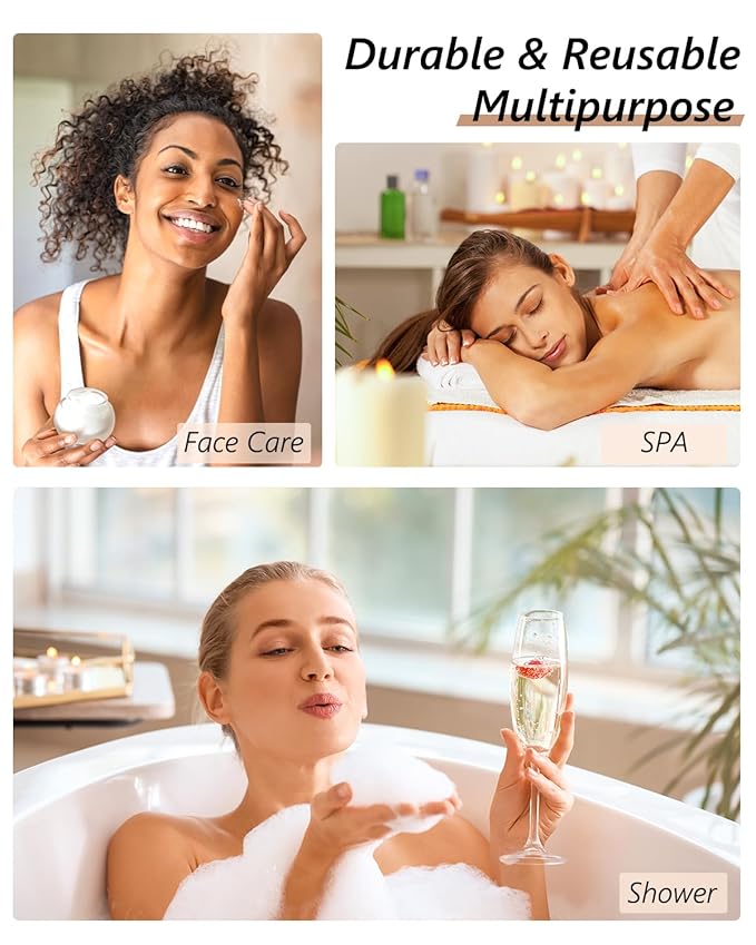 mikimini Leopard Medium Shower Caps Pack of 2,Shower Cap for Girls and Women with Black Lace,Reusable Waterproof Shower Hat for Girls