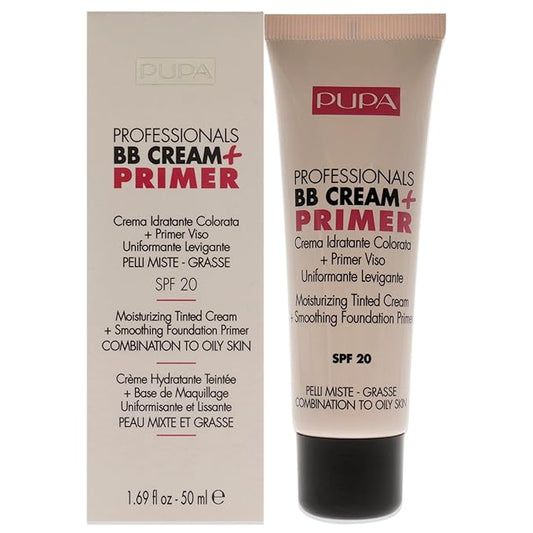 (Light-Medium) - PUPA Milano Professionals BB Cream + Primer, Combination - Oily Skin 50 ml