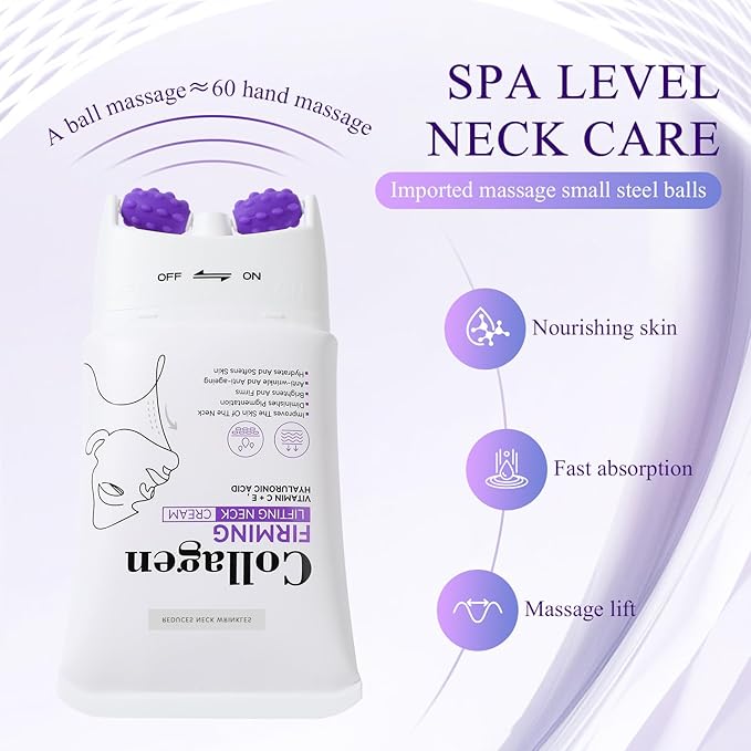2Pcs Neck Collagen Cream-Collagen Firming Lifting Neck Cream,Face & Neck Collagen Cream,Firm and Lift Sagging Skin