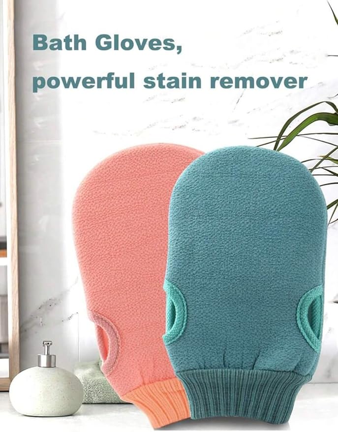 Exfoliating Bath Glove, Teal, Double-Sided Body Scrubber