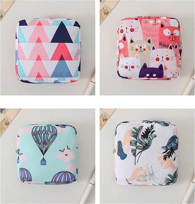 2PCS Mini Makeup Bag,Cute Pocket Cosmetic Bag,Portable Small Make Up Bags for Women,Travel Cosmetic Bag Small Makeup Pouch,Mini storage bag for Sanitary pad,coin,lipstick,jewelry
