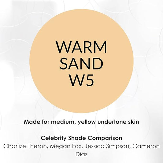 NV BB Perfecting Mist Foundation Buildable Coverage Professional Airbrush Makeup with Plant-based Stem Cell Polypeptides, Vitamins A, D, E and Aloe, 1.5 ounces, Warm Sand