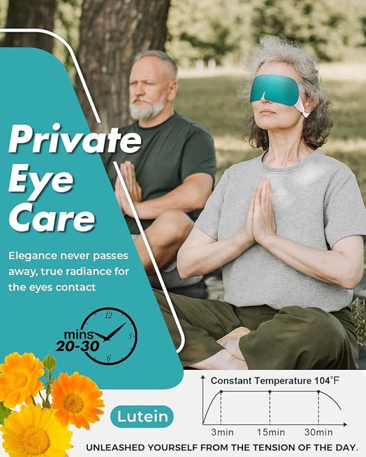 16 Packs Steam Eye Mask Lutein, Heated Eye Masks Bluebell Scent Relaxing Gifts for Women Soothing Eye Fatigue Hot Sleep Mask, Warm Eye Compress for Dry Eyes, Disposable Eye Mask for Travel Essentials