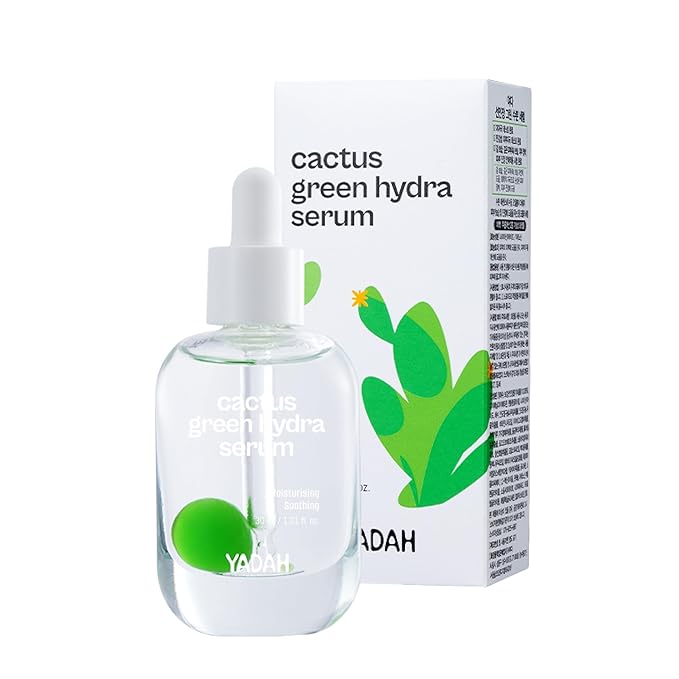 YADAH Cactus Green Hydra Serum (1.01fl oz) - Hydration, Oil-Moisture Balance, Strengthen Skin Barrier. Niacinamide, Adenosine.