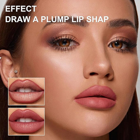 6PCS Lip Liner Set With Sharpener, Pink Rosy, Waterproof, Long-Lasting & Smudge-Proof Matte Pencil, Smooth and High Pigmented Creamy Lip Liners Makeup Set for Women