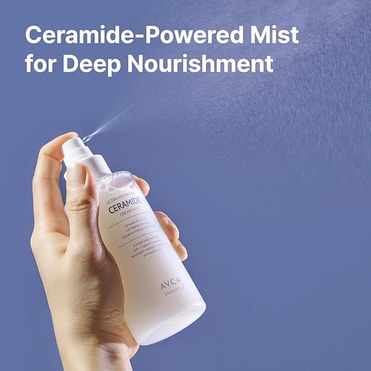 AVCA Ceramide Cream Mist for Deep Hydration and Dewy Glow 5.07 oz