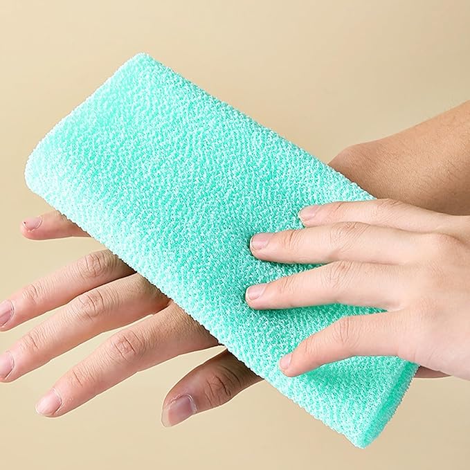 4PCS Back Scrubber for Shower, Shower Back Scrubber Body Bath Pull Strap Scrubber with Handles Nylon Exfoliating Washcloth Extended Length Washers Stretchable Shower Scrubber for Face Back Cleans Skin
