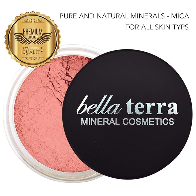 Bellaterra Cosmetics Mineral Loose Blush - Contouring, Long Lasting, Illuminating in 5 Shades for All Skin Types. (Unadulterated Life, 9g)