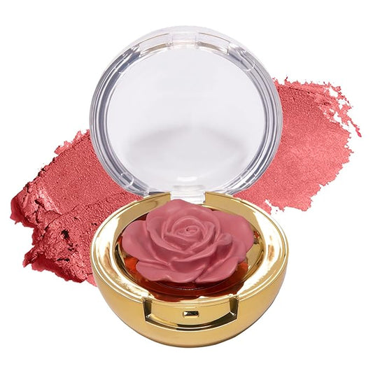 Winky Lux Cheeky Rose, Cream Blush for Cheeks, Flower Blush with Vitamin E, Makeup Blush and Flower Makeup, Pink Tea Time