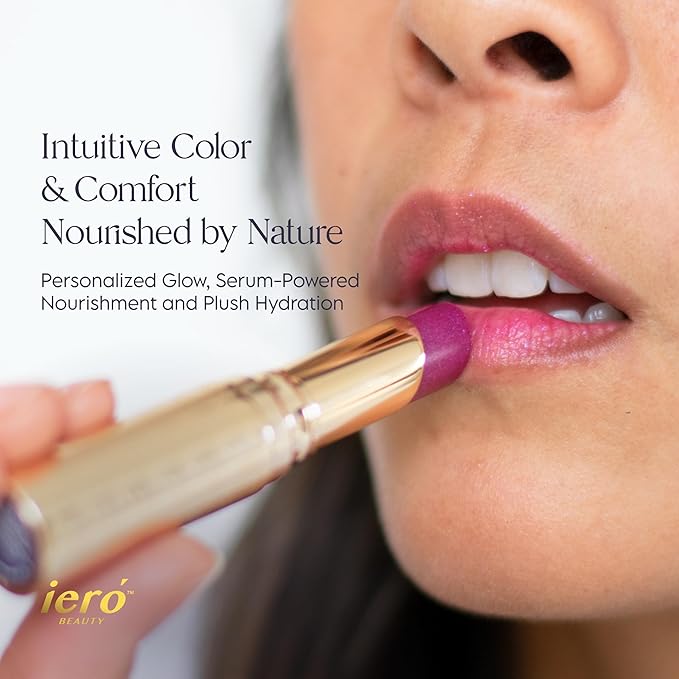 ierΓ³ Beauty 3-in-1 Moisturizing Vegan Tinted Lip Balm: Hydrating, Soothing Lip Serum + Plumping Balm + pH Reactive Tint | Shea Butter & Vitamin E | Antioxidant-rich Long Lasting Lip Care Paraben Free