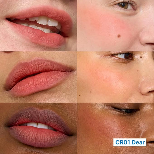 Blurry Pudding Pot | Airbrushed Blush & Lip, Buildable Pigment, Long-lasting, Lightweight, Easy to Blend, Natural Soft Matte Finish - Dear (Coral Brown) | 0.17 oz