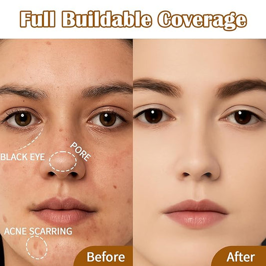 UCANBE Stay-Put Full Coverage Concealer, Long-Wear Waterproof, Under Eye Brightener Concealer, Color Corrector for Dark Circles, Acne, Blemishes, Redness Color Correcting Cream (04 LIGHT SAND)