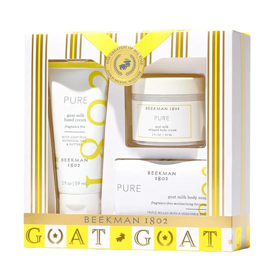 Beekman 1802 The Holiday G.O.A.T. Pure 3-Piece Bodycare Gift Set (Fragrance Free)