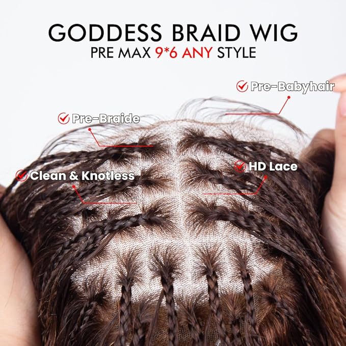 Ombre Braided Wigs for Black Women 200% Density Glueless Wigs Human Hair Pre Plucked Pre Cut 9x6 Blonde Highlight Lace Front Wig Deep Wave Human HairοΌ4/27 Coloured CurlyοΌ17inch