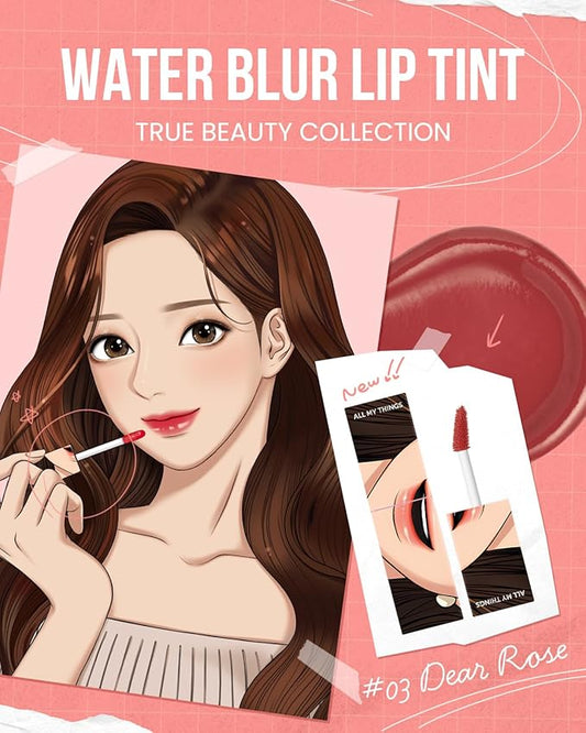 AMTS Webtoon True Beauty - 03 Dear Rose | High Pigment Non-Sticky Long-Wearing Long-Lasting | Korean Webtoon True Beauty