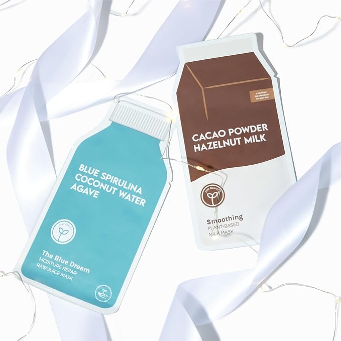 ESW Beauty Cacao Powder β Smoothing Plant-Based Milk Face Mask (6-Pack) β Cacao & Hazelnut for Aging & Sensitive Skin β Plumps, Softens & Promotes Youthful Complexion