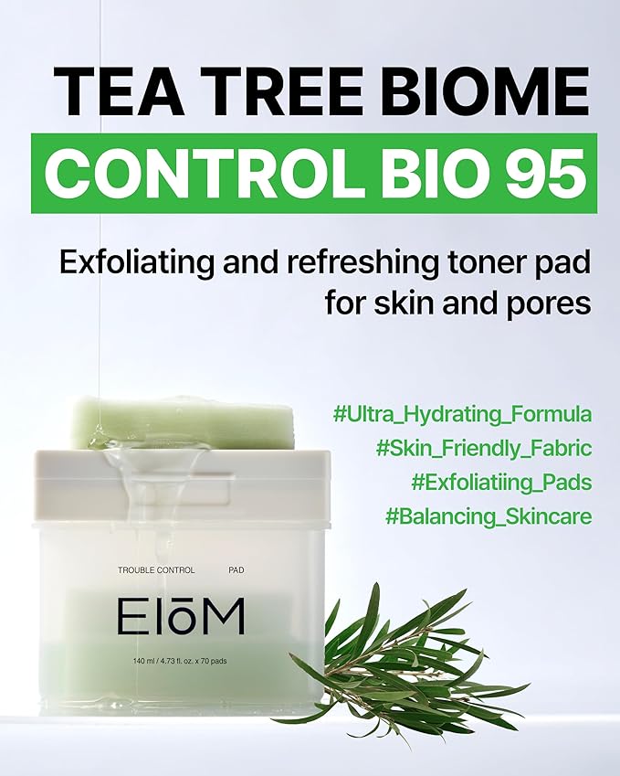 Trouble Control Pad | Korean Toner for Oily, Sensitive & Acne-Prone Skin โ Exfoliating Facial Pads with Dual Cotton Rounds & Calming Botanicals (70 Pads)