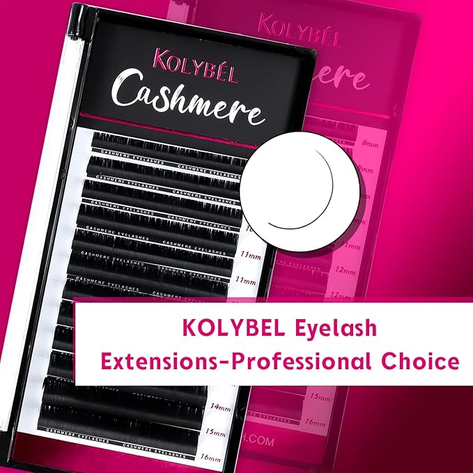 Cashmere Eyelash Extensions 0.03 C Curl 13mm Premium Lash Extensions,Silk Volume & Classic Lashes Soft Matte Dark Professional Eyelashes Extension Salon Use(cashmere,0.03-C-13mm)