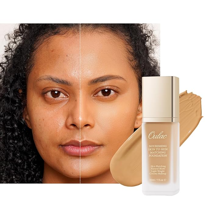 Oulac Foundation Make Up, Skincare Infused With Aloe Leaf And Vitamin E, Medium to High Coverage Liquid Foundation, Foundation Vegan 30ml, ShadeοΌTan 13