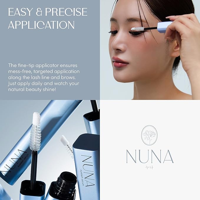 Eyelash Growth Support Serum 6ml – Eye Lash and Eyebrow Enhancing Serum for Women & Men with Biotin - Korean Multi Peptide & Natural Extracts – Promotes Fuller and Longer Lashes - 6 Month Supply