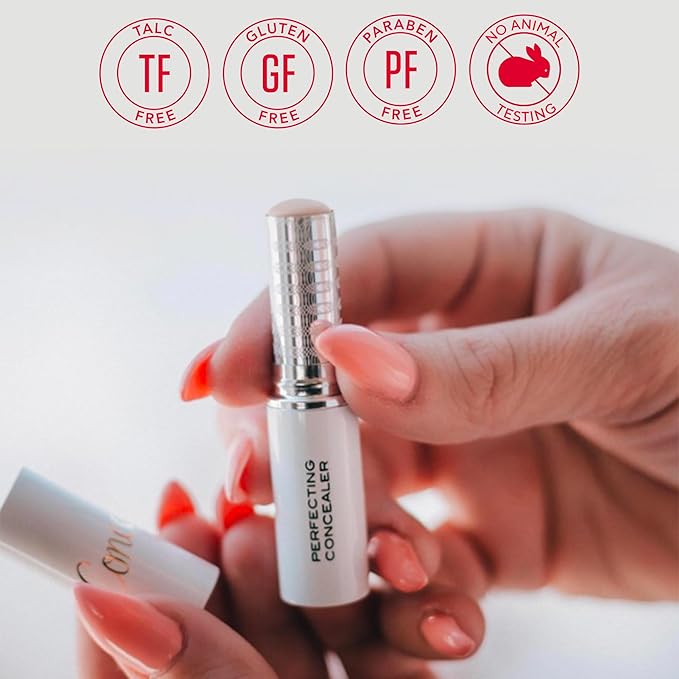 Mirabella Perfecting Longwear Cream Concealer Stick, Weightless & Versatile Hydrating Concealer Makeup Highlights, Contours, Soothes, Nourishes & Moisturizes Skin, Age-Defying Benefits, Medium/Dark IV