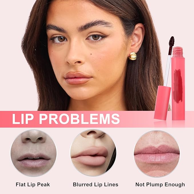 Lip Stain Peel Off - Long Wear Tattoo Lip Liner, Waterproof & Transfer-proof Peel Off Lip Stain with Matte Finish, Lip Tint For All Skin Types (Berry, 1 Count(Pack of 1))