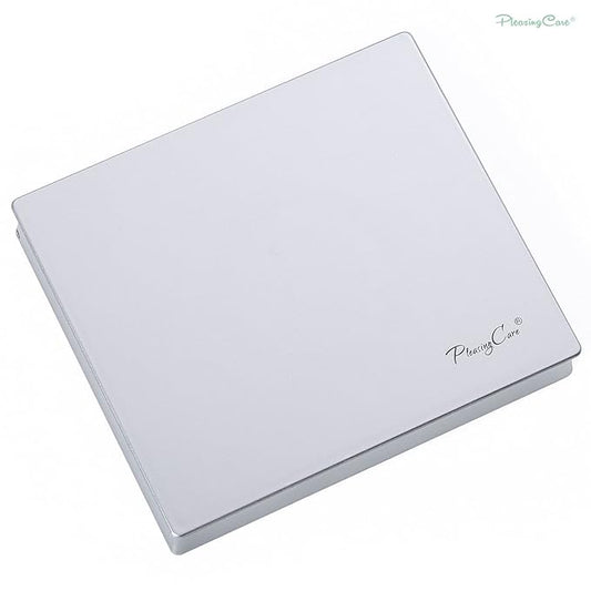 Makeup Mirror with Facial Oil Blotting Paper Sheets – Green Tea 100 Counts, Silver Compact Folding Cosmetic Travel Mirror